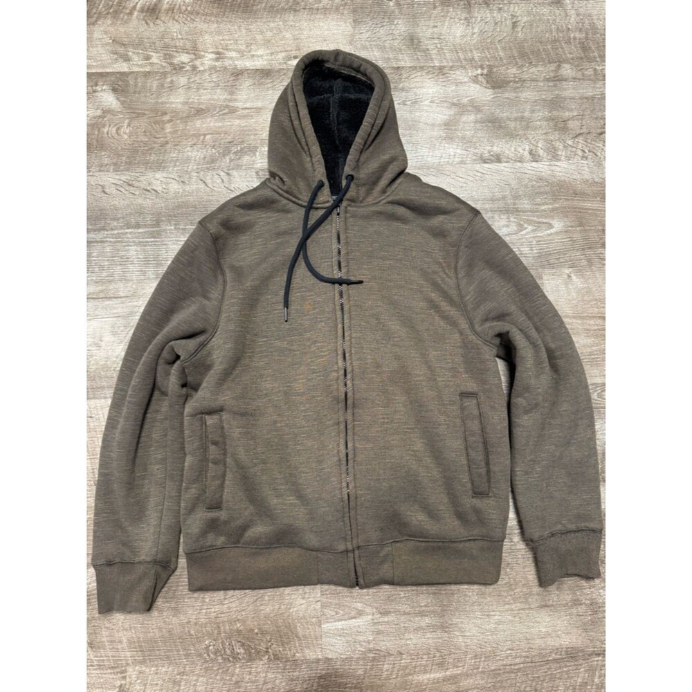 Members Mark Sherpa Lined Hoodie Zip Up Size Small